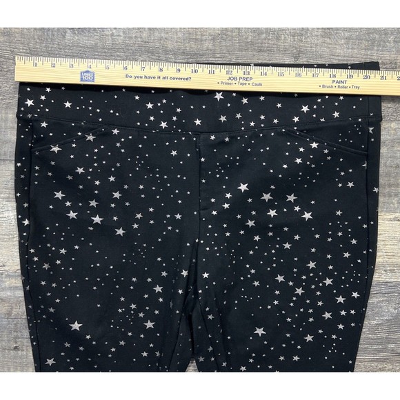 Torrid Pixie Ponte Knit Stretch Pull on Pants Metallic Stars Black Size 3R (3X) - Picture 11 of 16